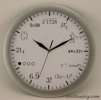 pictures for math. Clock For Math Geek