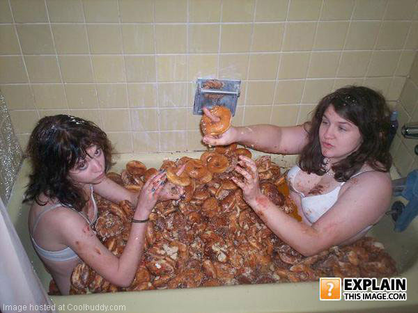 funny drunk pictures. Funny Drunk Girls With Donuts