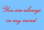 Always in my mind card